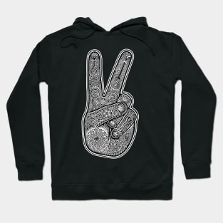 DoD Peace Haand bw Hoodie